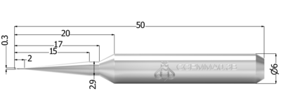 0,3 mm - круглая