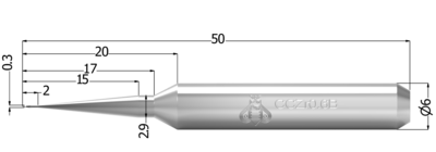 0.3 mm - круглая